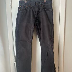 Levi's 514s Faded Black Straight Jeans